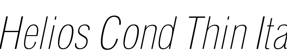 Helios Cond Thin Italic Font Download Free
